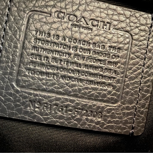 Coach Mens Bond Black leather laptop briefcase messenger bag satchel - Picture 14 of 16